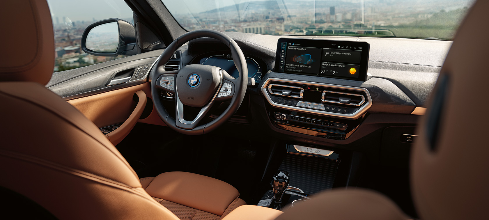 BMW X3, G01, dizájn-jellegzetességek, Konyak színű Sensatec kárpit, 2021 BMW X3, G01, dizájn-jellegzetességek, Konyak színű Sensatec kárpit, 2021