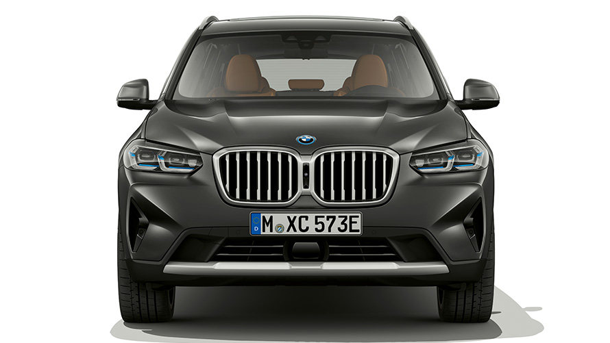 BMW X3, G01, Sophisto szürke, orrdizájn BMW X3, G01, Sophisto szürke, az orrdizájn közelről, 2021