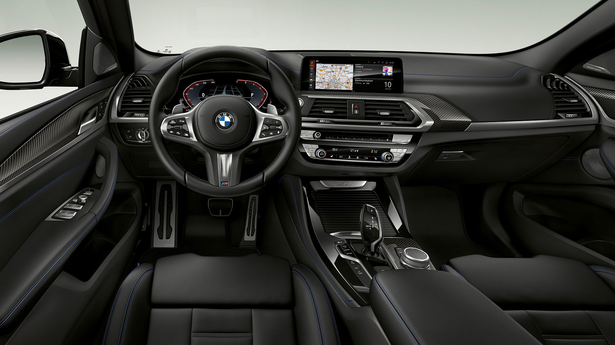 Műszerfal, BMW X4, M Sport modell Műszerfal, BMW X4 xDrive30i, M Sport modell, G02, 2018, belső tér