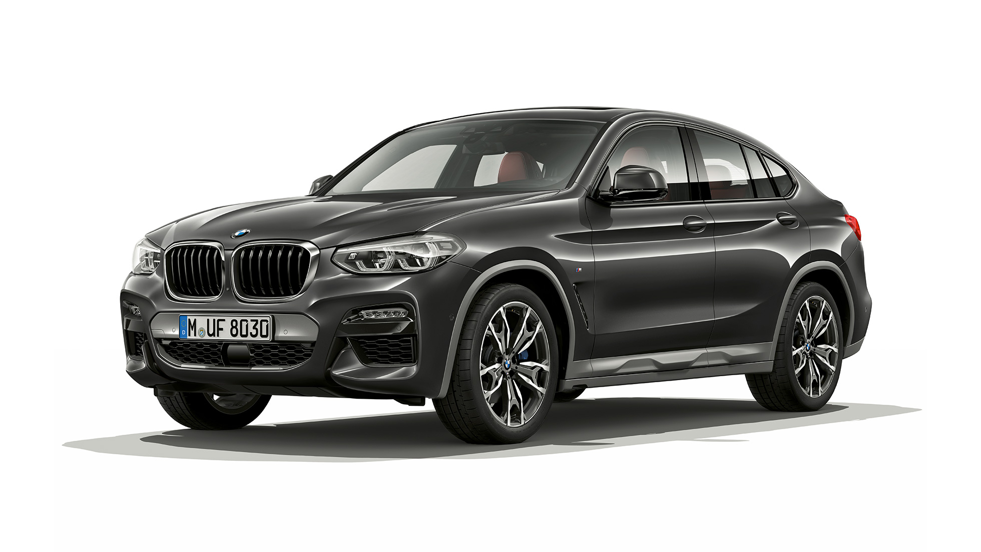 Rézsútos elölnézet, BMW X4, M Sport X modell BMW X4 xDrive30i, M Sport X modell, G02, 2018, Sophisto szürke briliáns hatással, rézsútos elölnézet