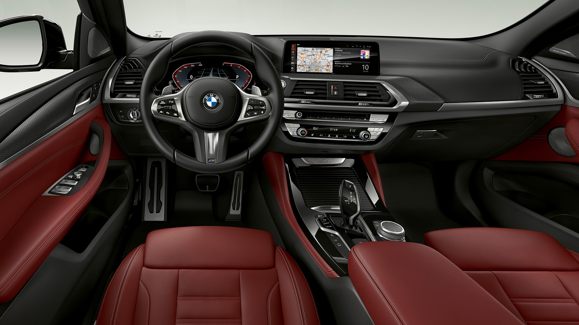 Műszerfal, BMW X4 xDrive30i, M Sport X modell Műszerfal, BMW X4 xDrive30i, M Sport X modell, G02, 2018, belső tér