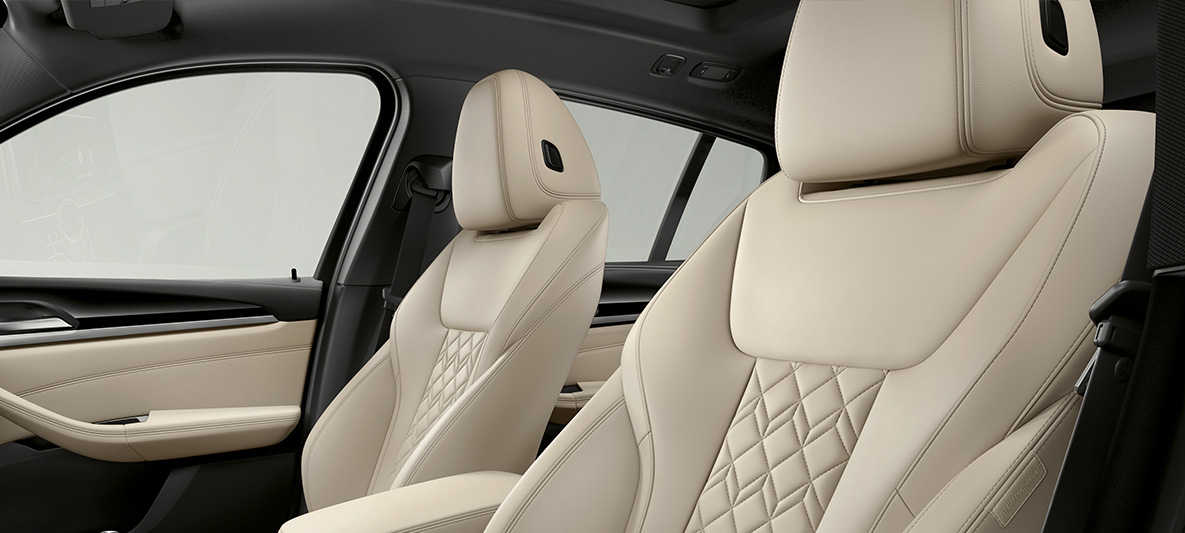 BMW Individual Merino bőrkárpit kibővített tartalommal, Elefántcsont, BMW X4 BMW Individual Merino bőrkárpit kibővített tartalommal, Elefántcsont, BMW X4, G02, 2018, belső tér