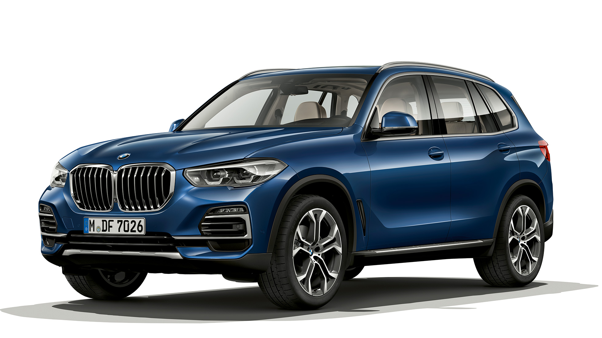 xLine modell, BMW X5 xDrive40i, rézsútos elölnézet xLine modell, BMW X5 xDrive40i, G05, 2018, Phytonic kék metál, rézsútos elölnézet