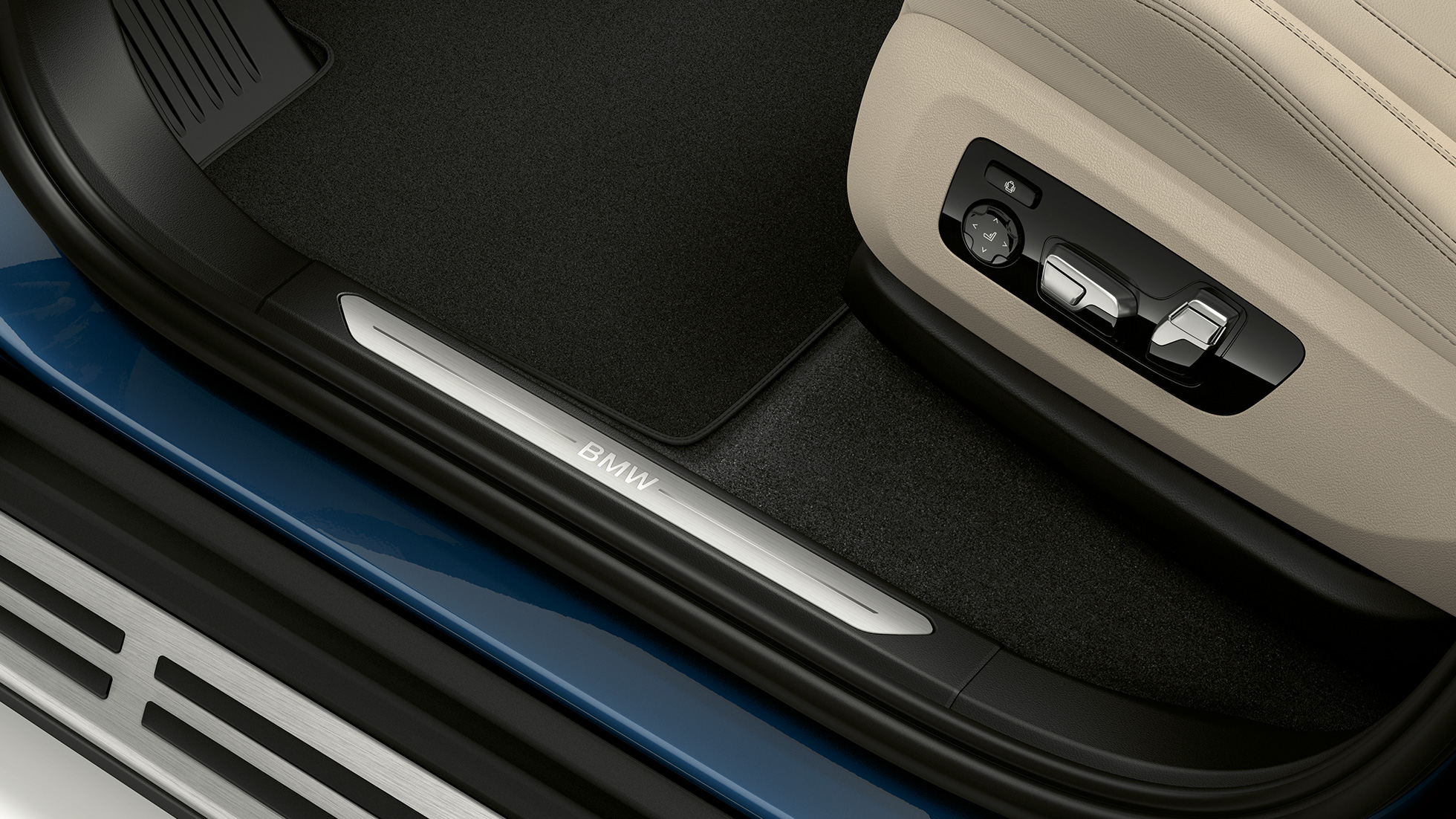 xLine modell, BMW X5 xDrive40i, ajtóküszöb-borítás xLine modell, BMW X5 xDrive40i, G05, 2018, Phytonic kék metál, ajtóküszöb-borítás