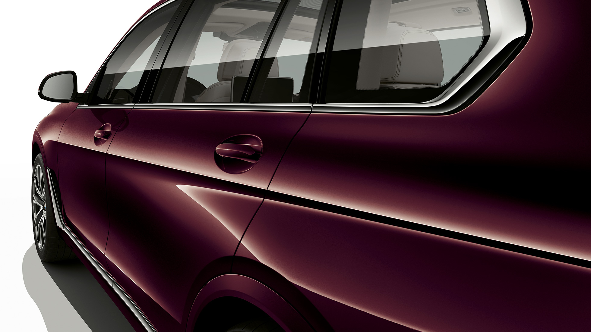 BMW X7, M Sport csomag, műszerfal Egy M Sport csomaggal ellátott BMW X7 szemből, közelről