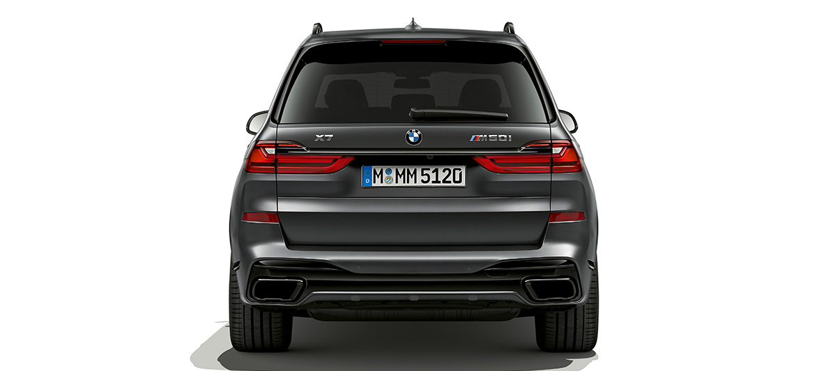 BMW Dark Shadow Edition, hátulnézet BMW X7, G07, Dark Shadow Edition, hátulnézet
