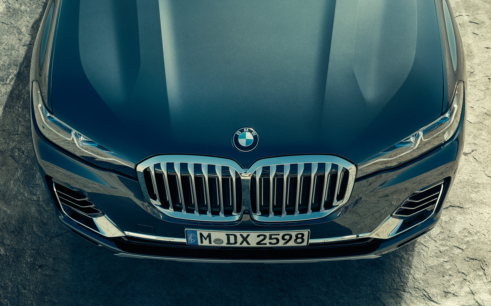 BMW X7, G07, 2019, BMW vesék, felülnézet BMW X7, G07, 2019, BMW vesék, felülnézet