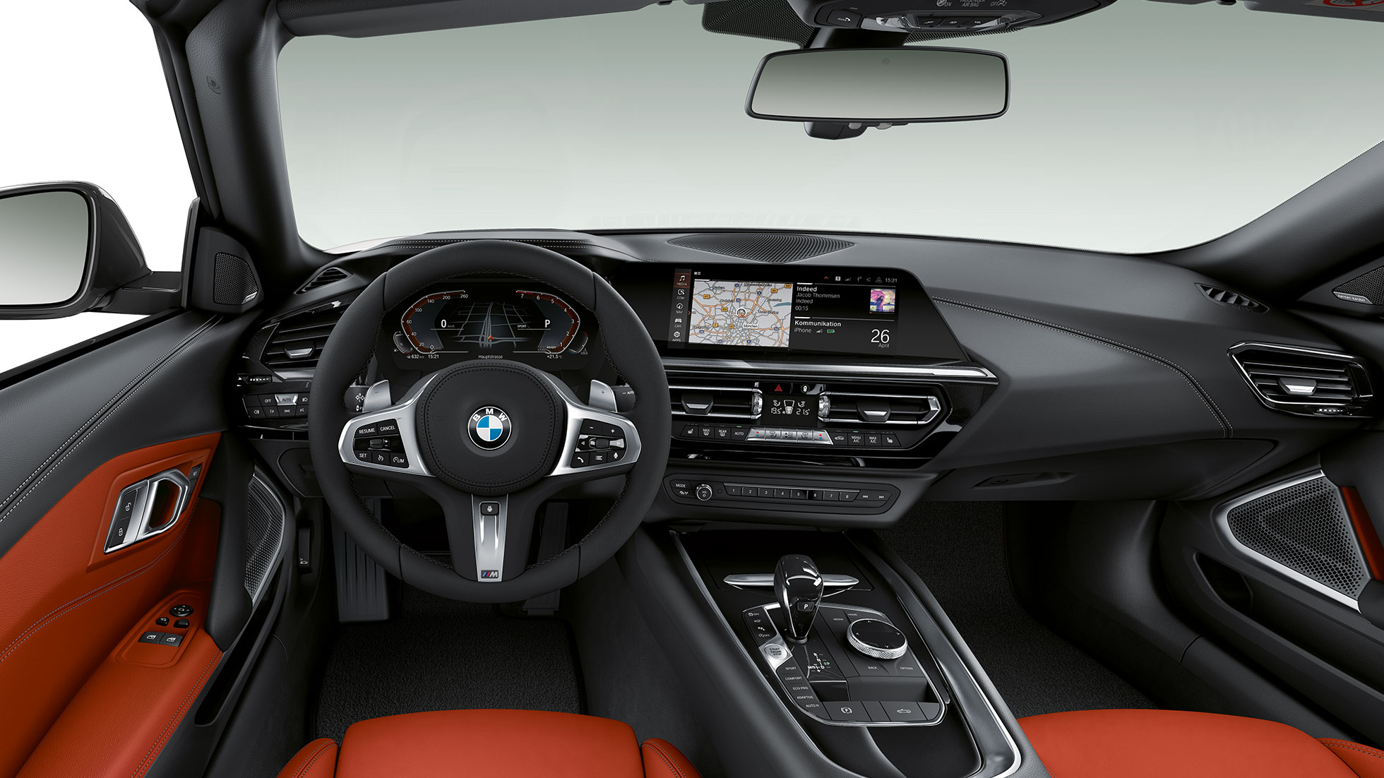 A BMW Z4 Roadster Sport Line modellváltozata A BMW Z4 Roadster Sport Line modellváltozata, kormánykerék és vezetőhely