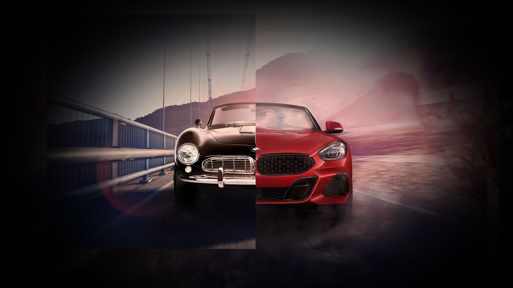 Ezüstszínű BMW 507 Egy ezüstszínű BMW 507 elölnézetből