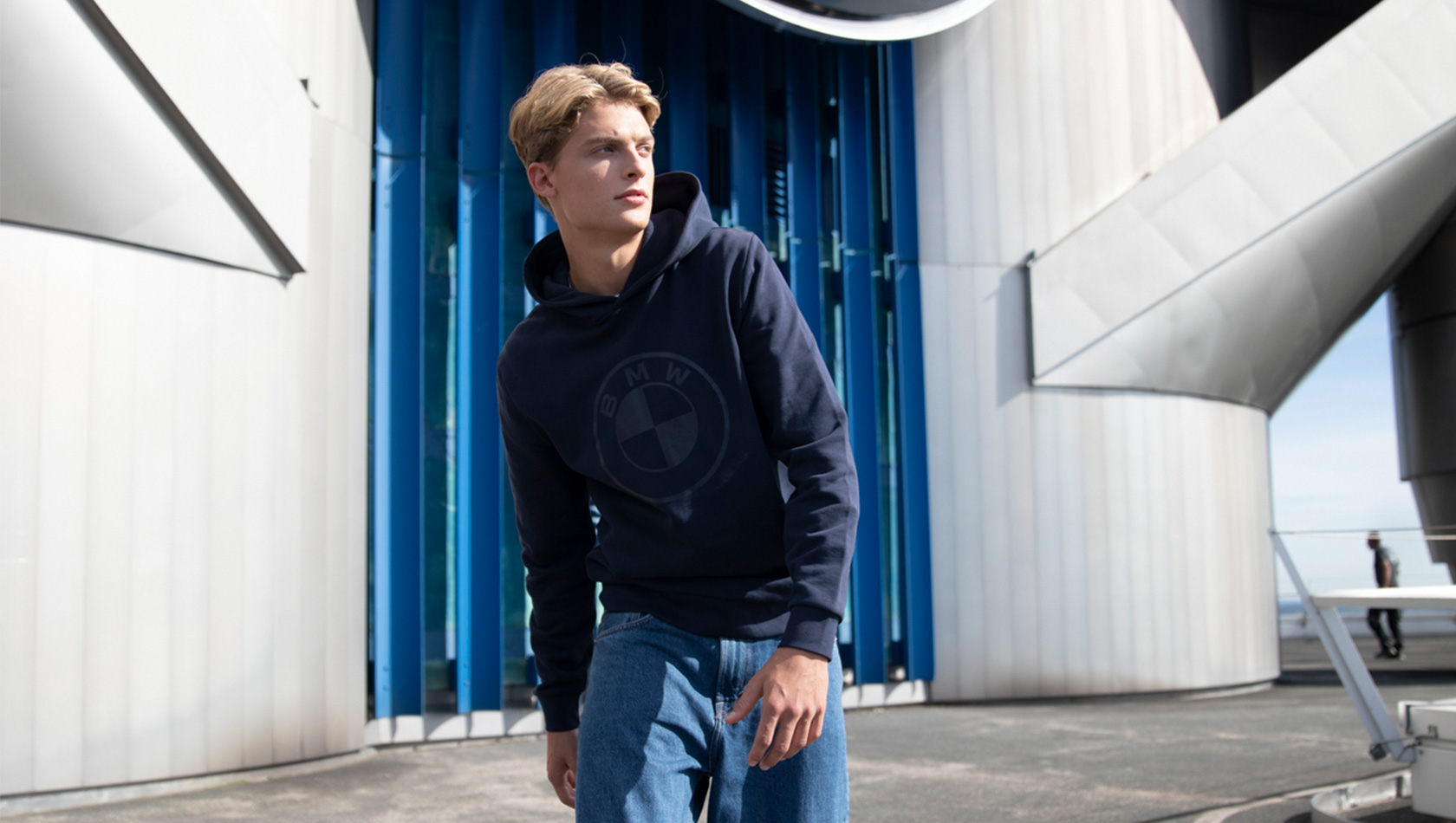 BMW Lifestyle Lookbook 2023, BMW M logós uniszex kapucnis pulóver BMW Lifestyle Lookbook, BMW M logós uniszex kapucnis pulóver