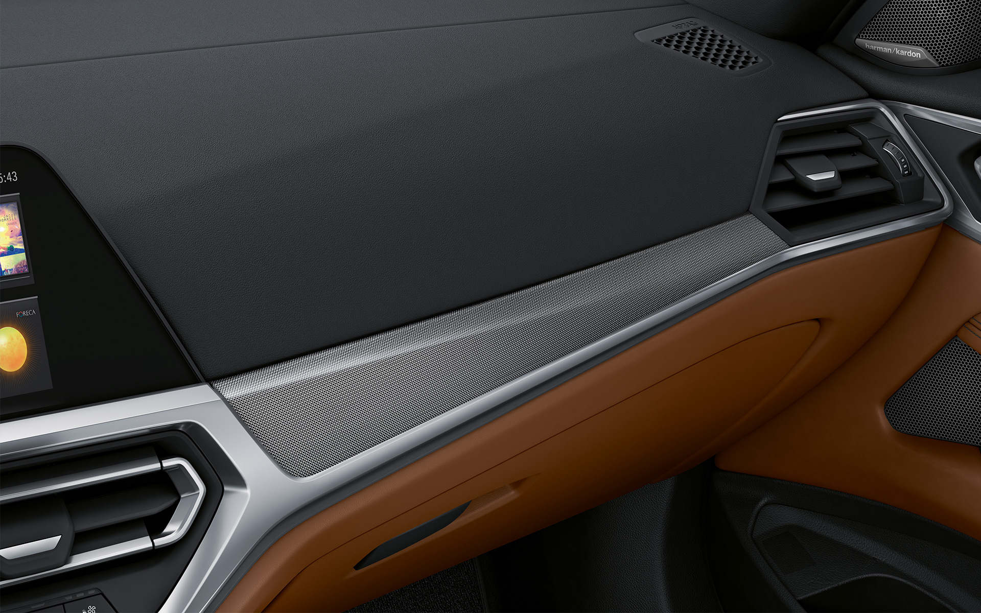 BMW Individual Alumíniumszövet belső díszítőelemek, magasfényű, közelről BMW Individual Alumíniumszövet belső díszítőelemek, magasfényű, közelről