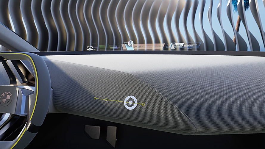 BMW i Vision Dee, BMW Mixed Reality Slider BMW i Vision Dee vizionárius jármű, BMW Mixed Reality Slider