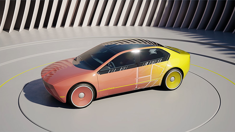 BMW i Visionn Dee, E Ink technológia BMW i Vision Dee vizionárius jármű, E Ink technológia