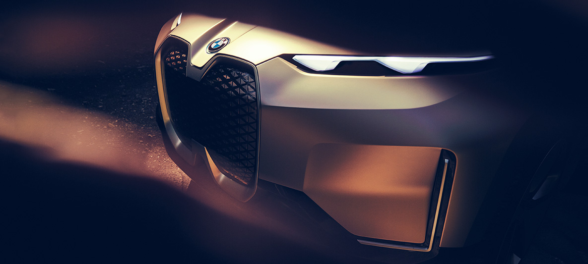 A BMW Vision iNEXT eleje A BMW Vision iNEXT eleje a vesével
