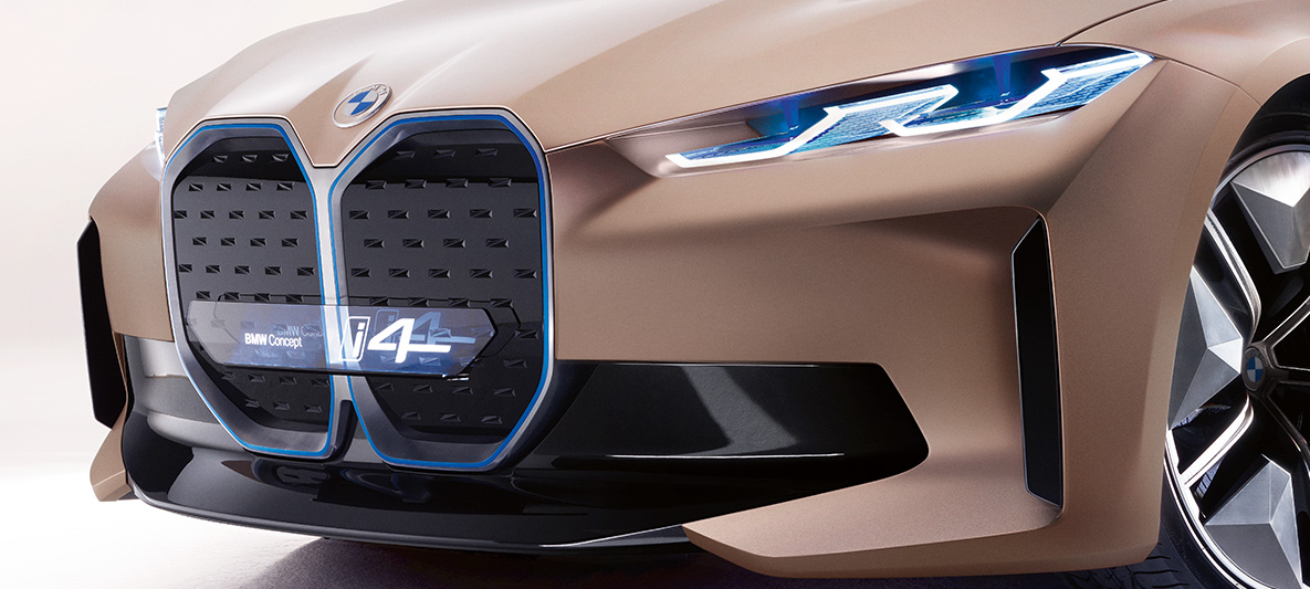 BMW Concept i4, 2020, G26, 1-es kép BMW Concept i4, 2020, G26, elektromos autó, tisztán elektromos meghajtású BMW Gran Coupé, 1-es kép