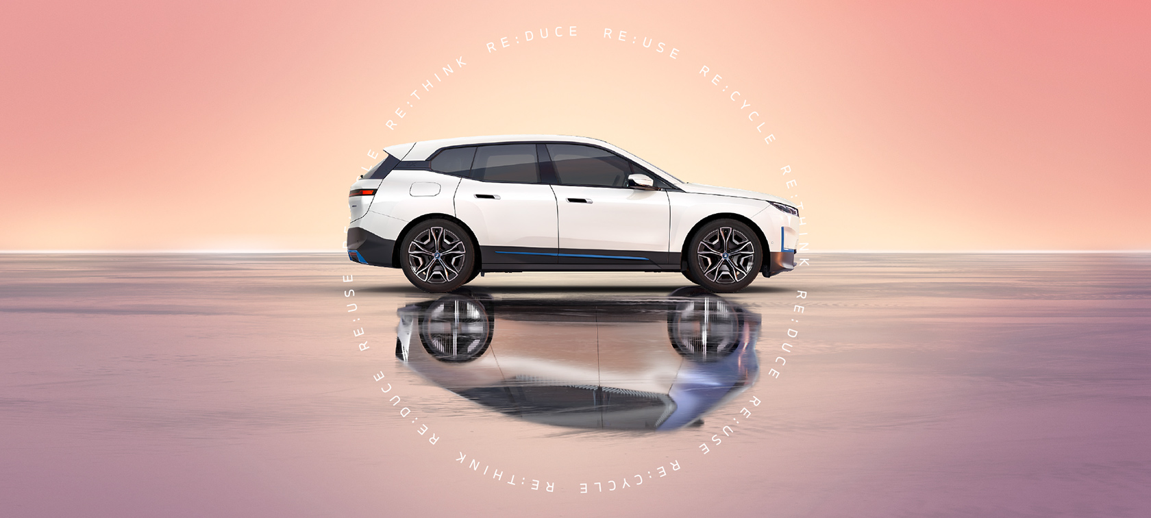 BMW i Vision Circular, BMW Fenntarthatóság BMW Fenntarthatóság BMW i Vision Circular, az álló autó oldalnézetből