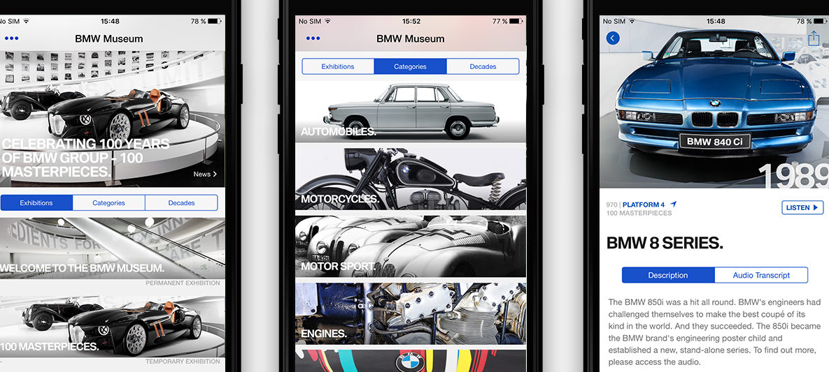 BMW Museum BMW Applikációk, BMW Museum