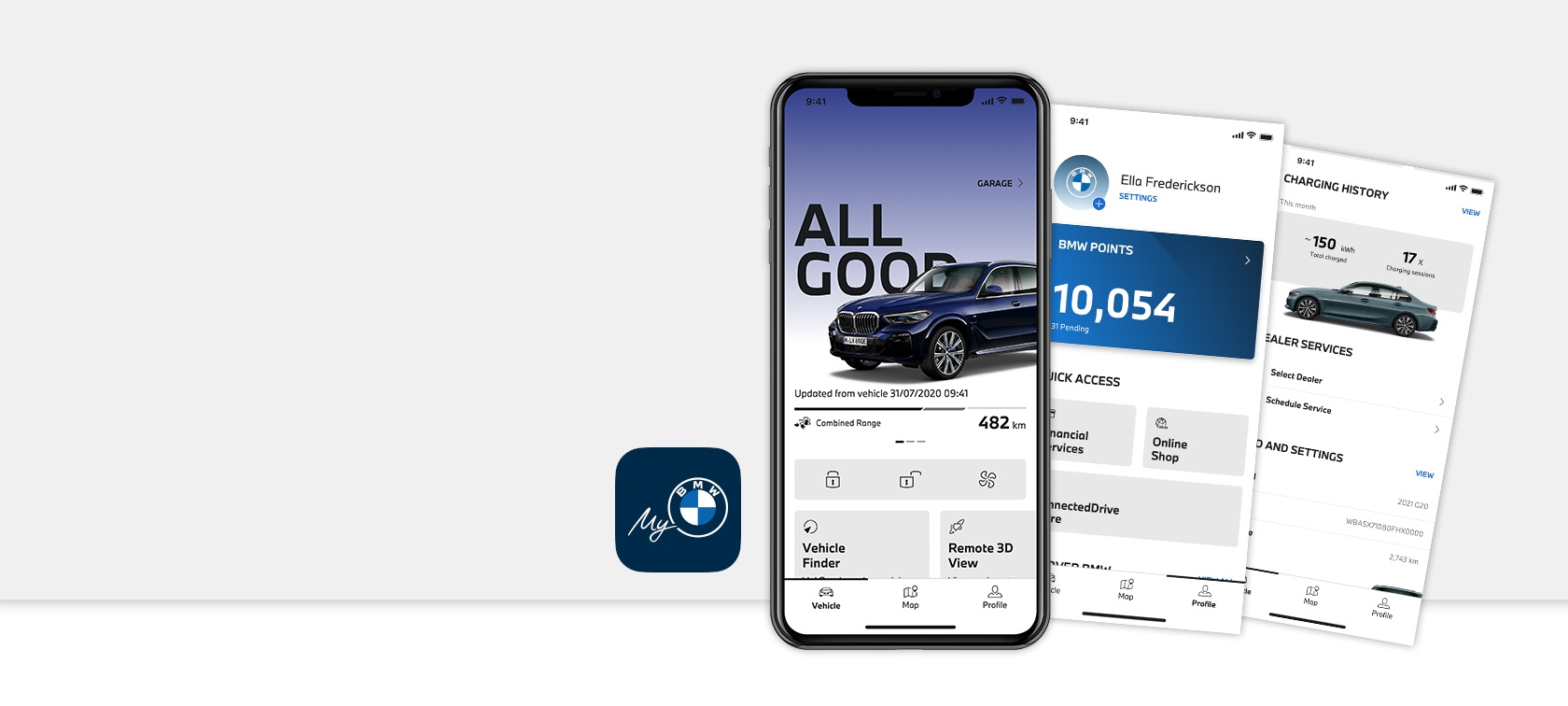 BMW alkalmazások, My BMW app okostelefonokon