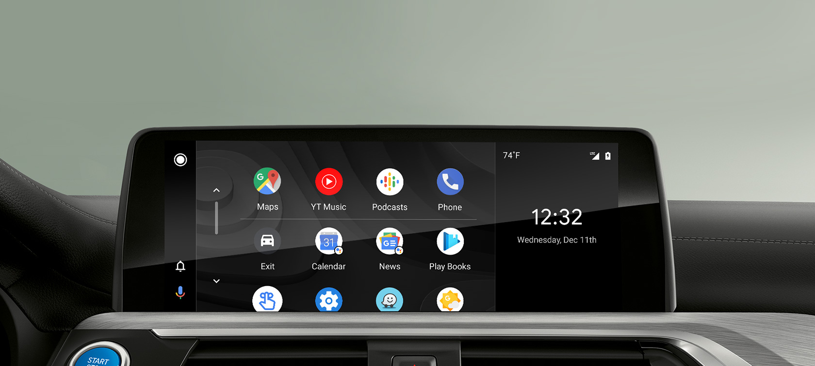 Android Auto okostelefon-integráció Az Android Auto okostelefon-integráció menüje a központi kijelzőn, BMW ConnectedDrive