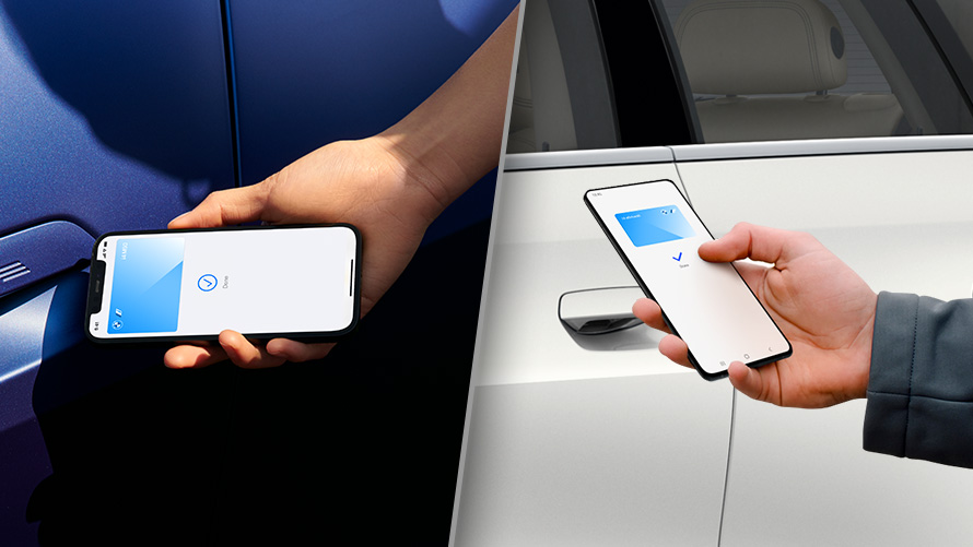 Nyissa ki a járművet a BMW Digitális kulccsal Nyissa ki a járművet a BMW Digitális kulccsal és a My BMW applikációval ellátott okostelefonjával