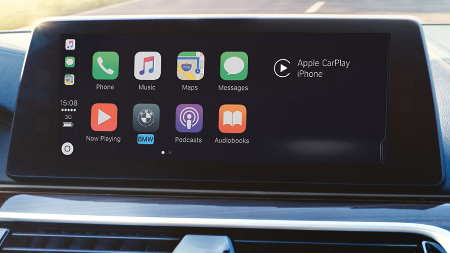 Apple CarPlay® Az Apple CarPlay® felhasználói felülete a BMW kijelzőjén