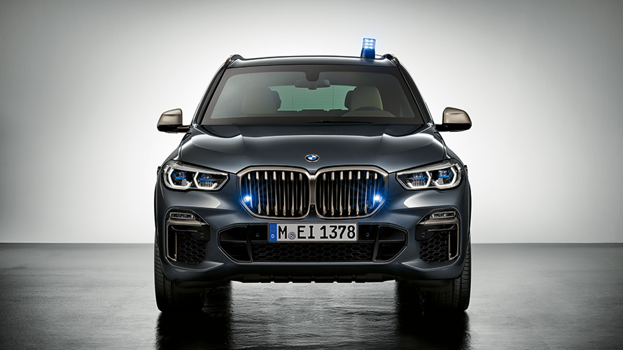 BMW Biztonsági Járművek, Kiegészítő felszereltségek, külső, kék fény BMW Biztonsági Járművek, Kiegészítő felszereltségek, külső, kék fény
