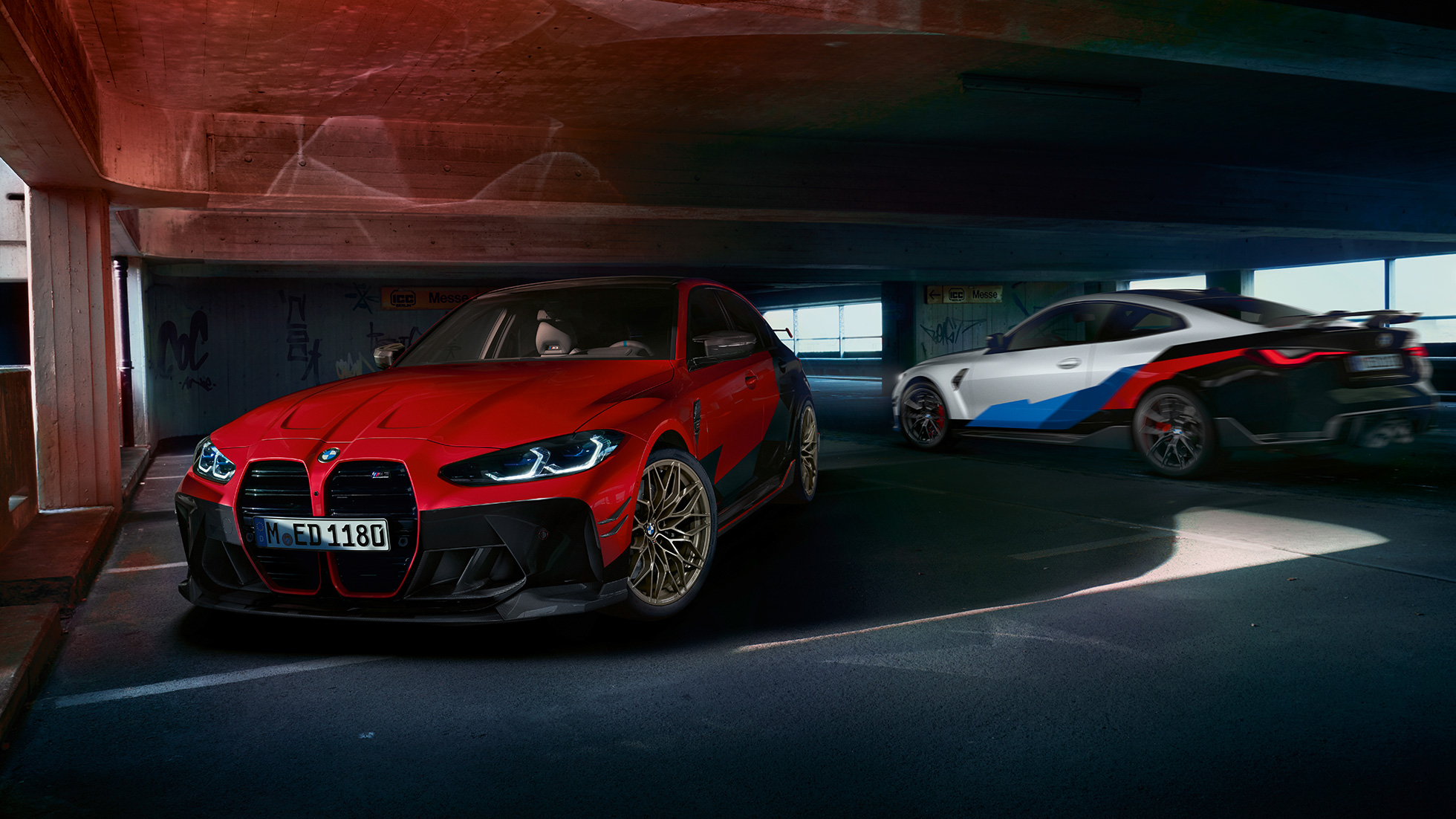 BMW M3, M4, G80, G82, a két modell egymás mellett BMW M Performance Parts, BMW M3, M4, G80, G82, a két modell egymás mellett