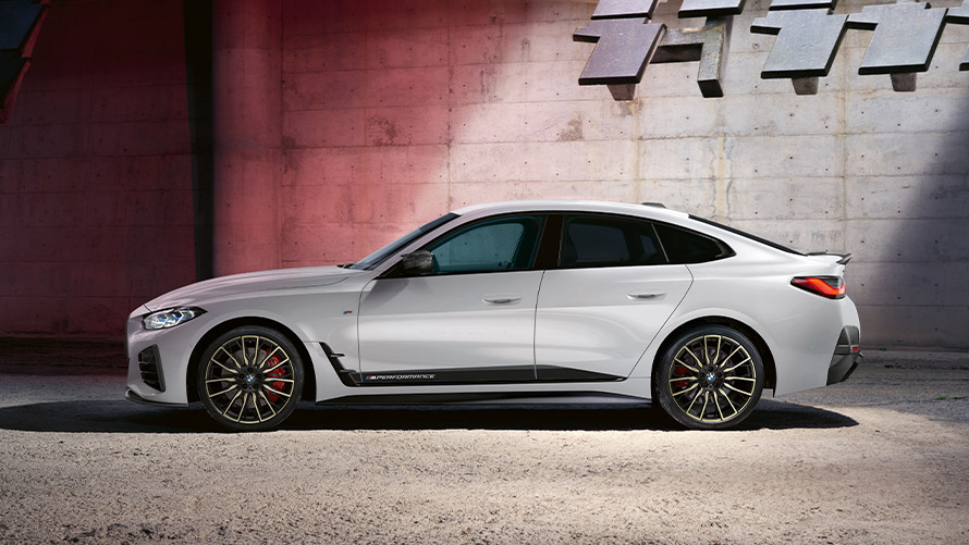 BMW 4 Gran Coupé, G26 ICE, oldalnézet BMW M Performance Parts, BMW 4 Gran Coupé, G26 ICE, oldalnézet